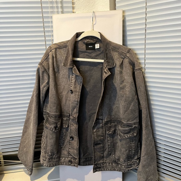 BGM Black Denim Jacket - Picture 1 of 4